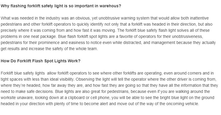 Customizable DV 10-110V DC Safety Blue Flash Security Indicator Warning LED ForkliftLight supplier Customizable DV 10-110V DC Safety Blue Flash Security Indicator Warning LED ForkliftLight supplier