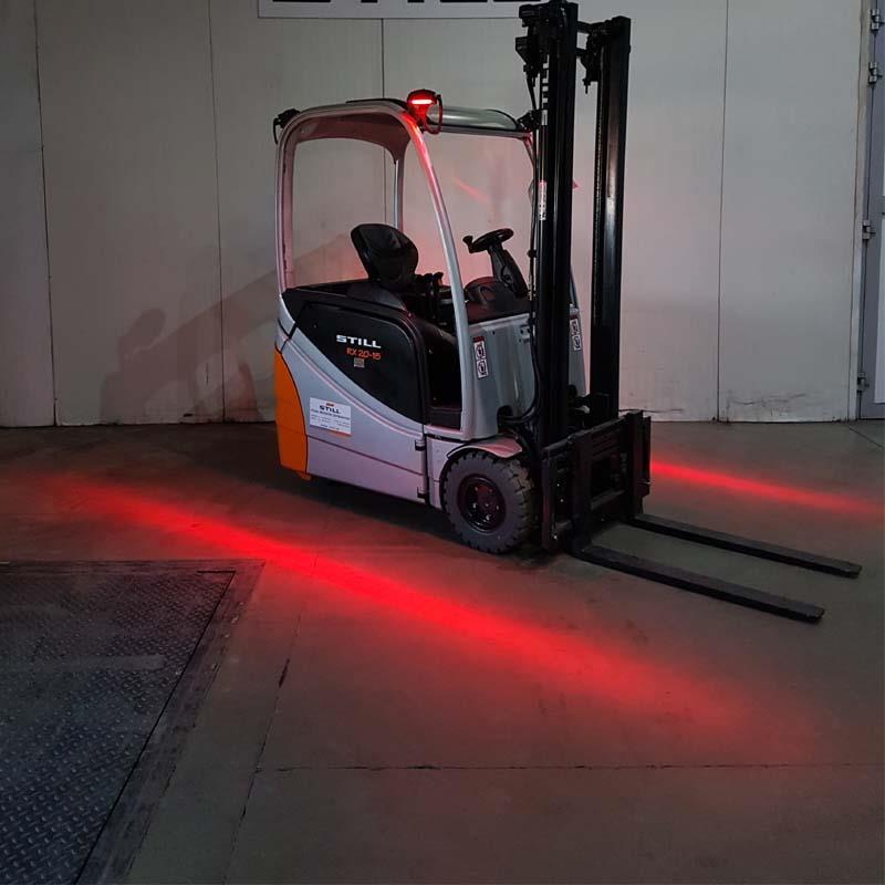 Customizable DV 18W 6Cree E9 Emark Led Forklift Truck Safety Damger Zone Lights supplier