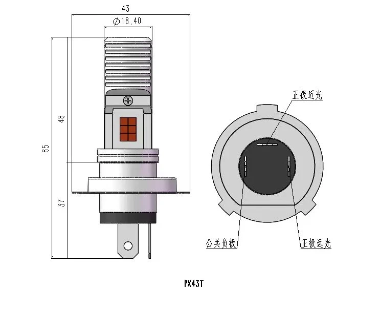 Customizable DV H4 Led Motorcycle Headlight Bulb LED-H4 7/7W PX43T Three Grasping wholesale Customizable DV H4 Led Motorcycle Headlight Bulb LED-H4 7/7W PX43T Three Grasping wholesale
