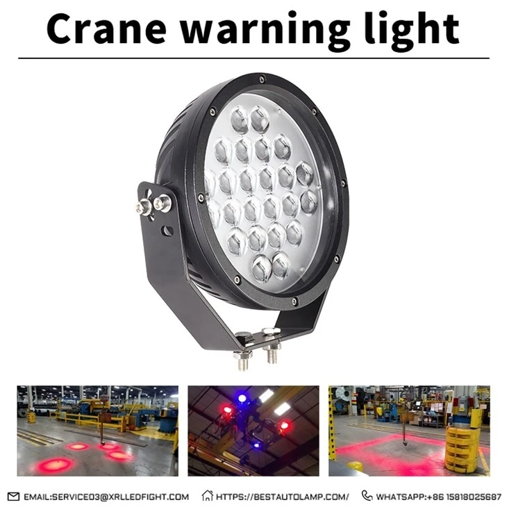 24 LED Spotlight For Overhead Cranes Safety-Blue/Red-72W