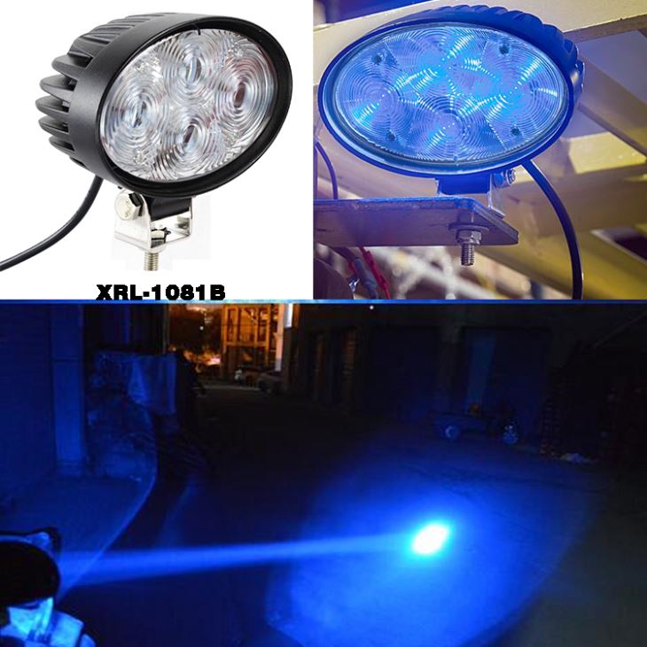 XRLL- 10V -80V 4 Led Safety Lighting , Blue Spot Big Area Warning Light For Forklift