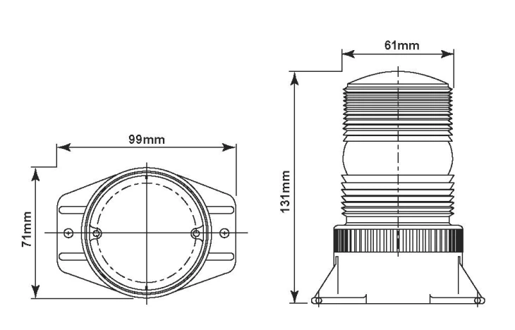 Amber /White led forklift light
