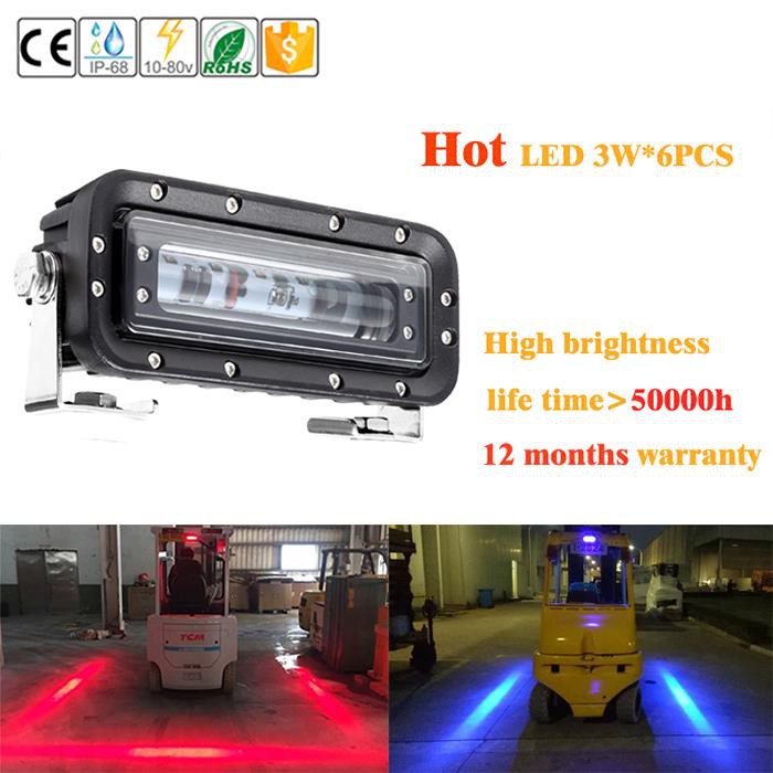 XRLL Red Zone LED's Forklift Light Safety Warning No Go Line Lights