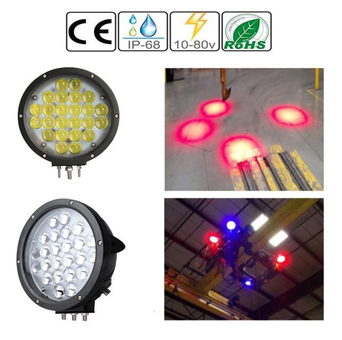 LED Blue or Red 24 Leds Overhead Crane Safety Spotlights
