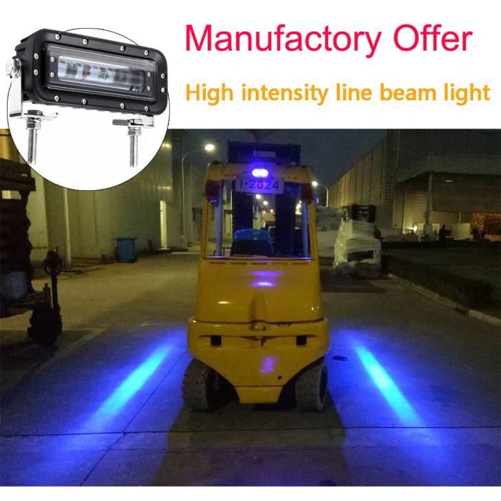 Red Blue Beam Zone Lamp LED Forklift Warning Safety Light