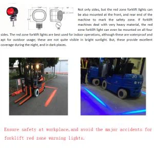 Led Red Warning Zone Forklift Safety Line Beam Spot Light