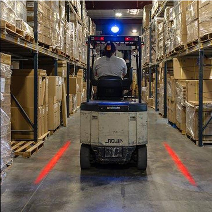 48V Led Red Zone Forklift Danger Zone Warning Light