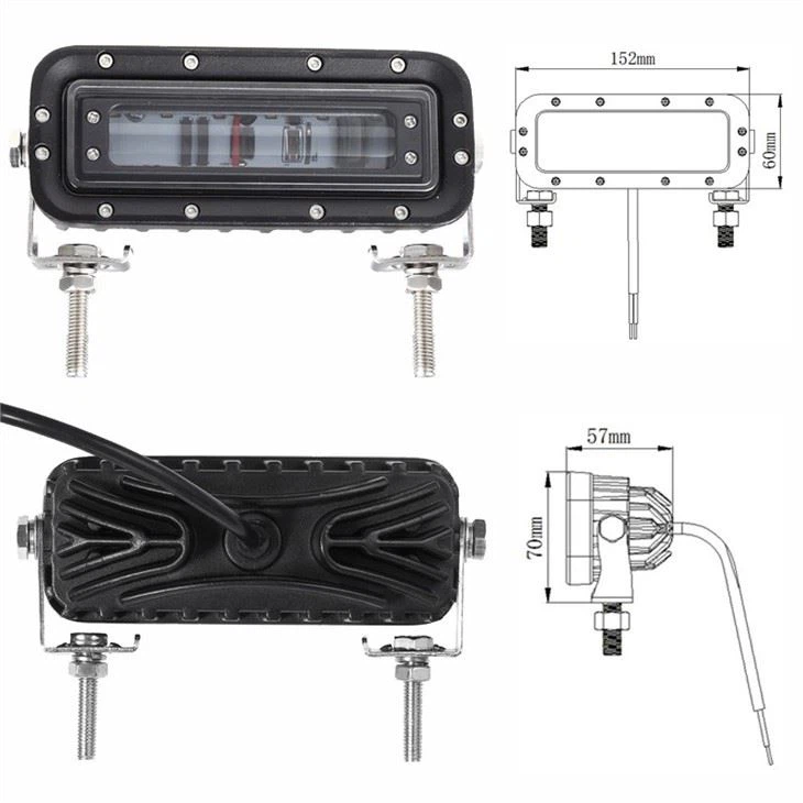 Forklift Side-Mount Pedestrian Safety Warning Led Light Red Zone Danger Area Warning Light