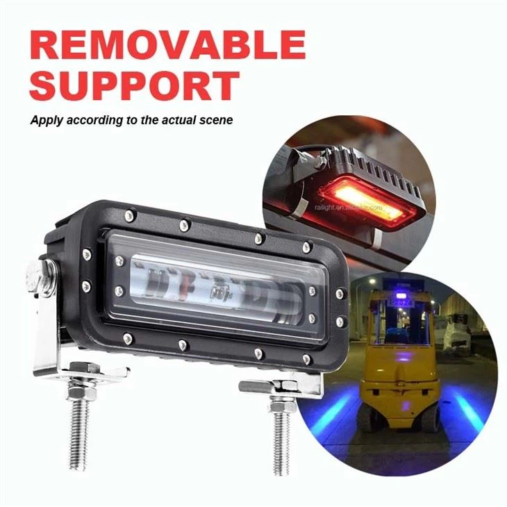 Forklift Side-Mount Pedestrian Safety Warning Led Light Red Zone Danger Area Warning Light