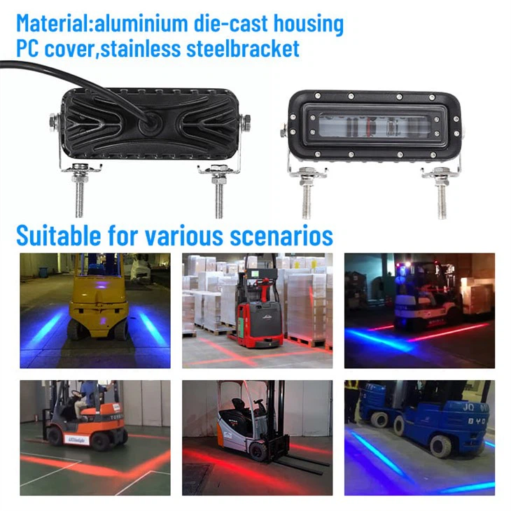 XRLL Forklift Red Zone Safety Side-mark Light No Go Zone Lights best
